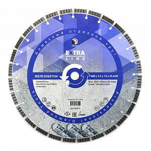 Алмазный диск DIAM Железобетон Extra Line 400x3.5x12x25,4/20 000614