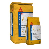 Высокопрочный цементный клей Sika Ceram® Fix для укладки плитки размером до 50х50 см, мешок 5 кг