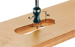 Фреза HW S8 R16/NL32 для профилирования ручек Fest