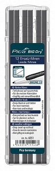 PICA-MARKER 6051 К-т грифелей ANILINE 2.0 всепогодные для карандаша Pica BIG Dry (12 шт) в кейсе