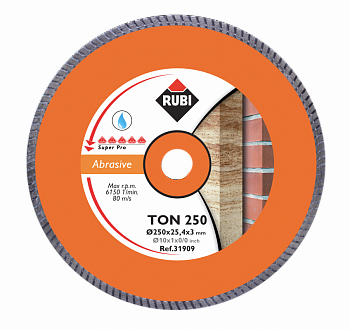 Диск алмазный TON 250 SUPERPRO RUBI