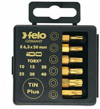 Набор бит звезд. 6 шт. серия 036 TIN plus FELO 036 915 76