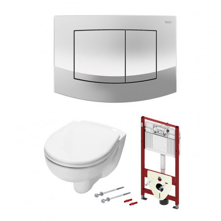 TECE  Комплект с панелью смыва ТЕСЕambia и унитазом TECE V04 54 см панель смыва хром глянцевый  9400005.WC1