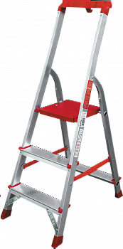 Профессиональная алюминиевая стремянка с органайзером NV 3115 артикул 3115103