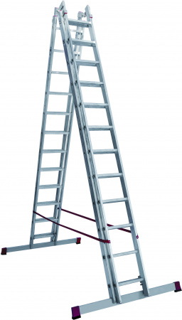 Индустриальная двухсторонняя алюминиевая стремянка с регулировкой высоты NV5183 артикул 5183412