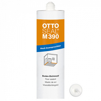 Профессиональный гибридный STP-герметик   для напольных покрытий OTTOSEAL M390 C01 (белый), 310мл