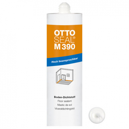 Профессиональный гибридный STP-герметик   для напольных покрытий OTTOSEAL M390 C01 (белый), 310мл