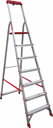 Профессиональная анодированная стремянка с органайзером NV 3115А артикул 3115107A