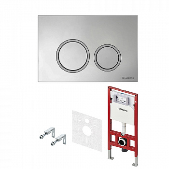 TECE TECEspring  Комплект TECEspring для установки подвесного унитаза с панелью смыва TECEspring R панель смыва хром глянцевая  K955101