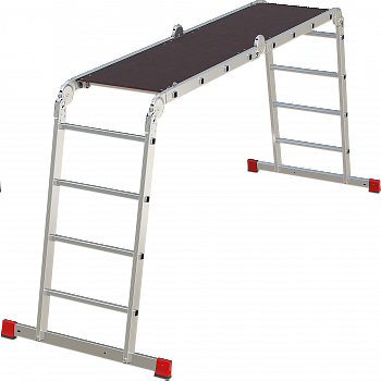 Профессиональная алюминиевая лестница-трансформер с помостом, ширина 500 мм NV3331 артикул 3331404