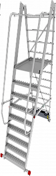 Профессиональная передвижная складная лестница-стремянка с платформой NV3540 артикул 3540109