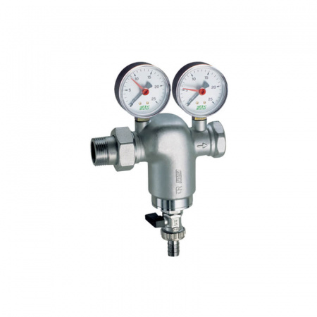 FAR  Фильтр с манометрами, хромированный НР-BР 1 1/2" 300мкм  FA 3937 112