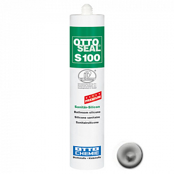 Профессиональный универсальный силиконовый герметик OTTOSEAL S100 PREMIUM С86 (пастельно-серый), 300мл