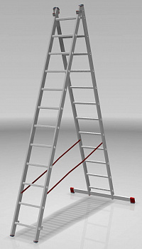Индустриальная алюминиевая двухсекционная лестница NV5220 артикул 5220212