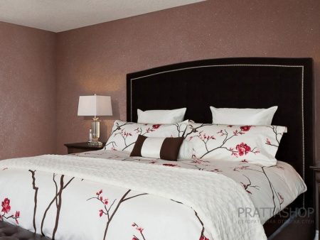 Шоколадный цвет стен с блестками