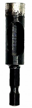 Коронка алмазная по керамограниту 12 мм Серебряная пайка GCB755