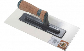 Кельма пластиковая, полотно белое, рукоятка двухкомпонентная, толщина полотна 3мм, размер 280х130мм