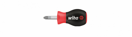 Отвертка Wiha SoftFinish Stubby Pozidriv с коротким круглым жалом