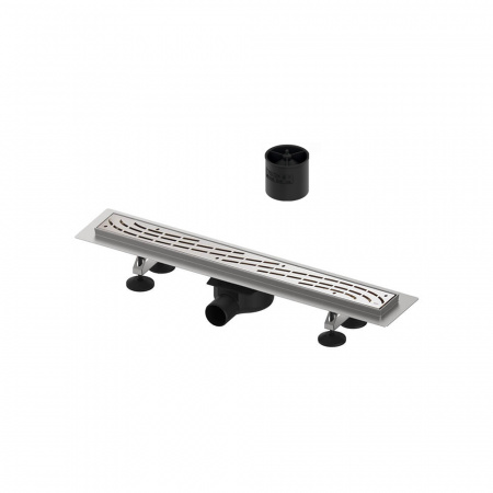 Комплект TECE TECElinus для монтажа дренажного канала 2 в 1 с декоративной решеткой SWING с мембраной Хром глянцевый Kl9003