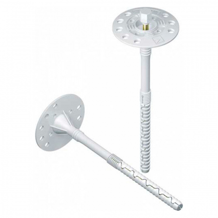 Дюбель KI-200NS с длинной распорной частью и вкручивающимся гвоздём с термоголовой