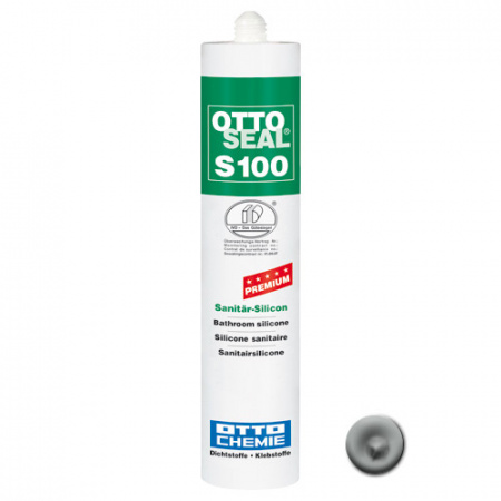 Профессиональный универсальный силиконовый герметик OTTOSEAL S100 PREMIUM С14 (алюминевый), 300мл