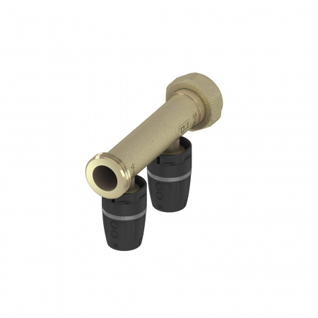 TECE  Коллектор с накидной гайкой, латунь 2 контура  8730016