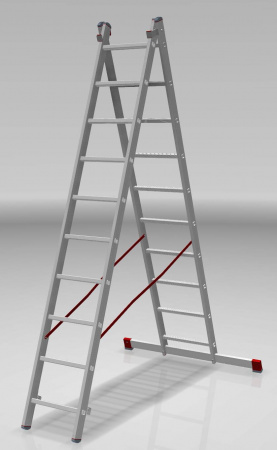 Индустриальная алюминиевая двухсекционная лестница NV5220 артикул 5220210