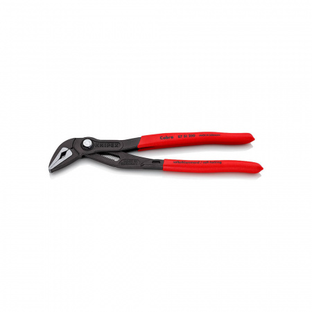 KNIPEX COBRA® ES клещи переставные с фиксатором особо тонкие 32 мм (1 1/4 ) под ключ 34 мм L-250 мм KN-8751250