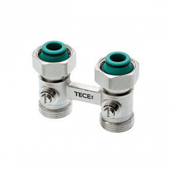 TECE  Запорно-присоединительный узел для нижнего подключения радиаторов, проходной 3/4" Ek × 3/4" Ek  8740435