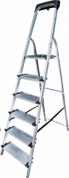 Стремянка алюминиевая со ступенями 130 мм и органайзером NV1118 артикул 1118106