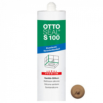 Профессиональный универсальный силиконовый герметик OTTOSEAL S100 PREMIUM C8686 (мат. карамель), 300мл