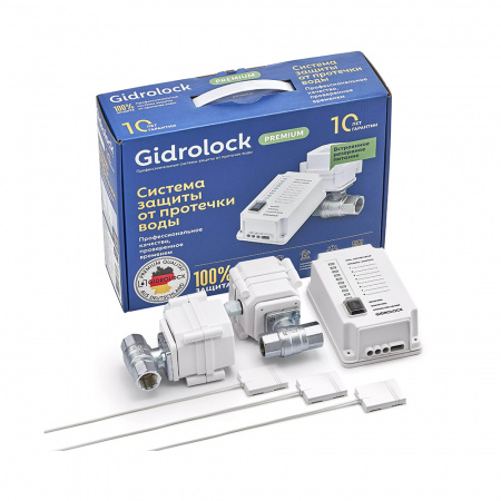 Комплект Gidrolock Premium 12 V с резервным питанием Wesa 1/2 31201071