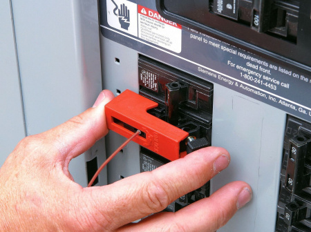 Блокиратор флажковых автоматов компактный Clamp-On