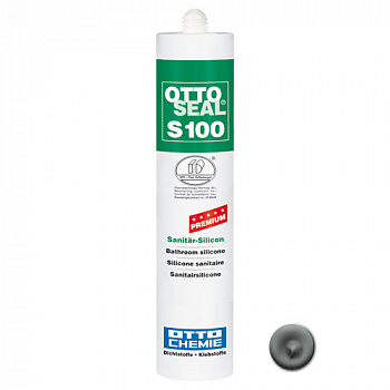 Профессиональный универсальный силиконовый герметик OTTOSEAL S100 PREMIUM С1170 (старинно-серый), 300мл