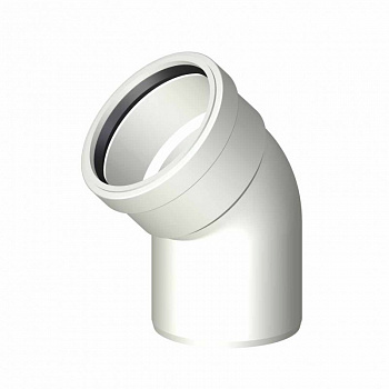 POLO-KAL  Шумопоглощающий отвод канализационный 45° 90-45°  02528