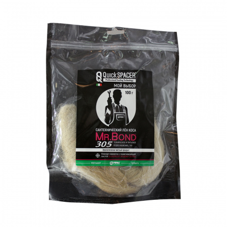 Pipal mrBond  Сантехнический лён QuickSPACER® Mr.Bond® 305, коса 100 г  5030500100