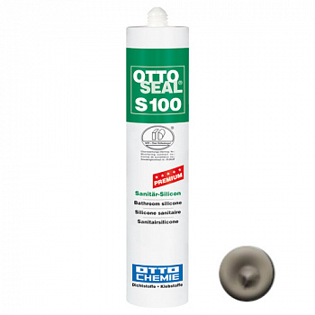 Профессиональный универсальный силиконовый герметик OTTOSEAL S100 PREMIUM С6778 (серый шелк), 300мл