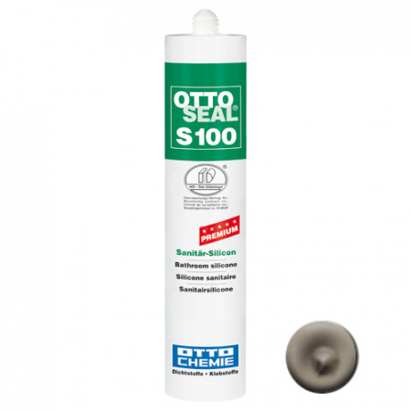 Профессиональный универсальный силиконовый герметик OTTOSEAL S100 PREMIUM С6778 (серый шелк), 300мл