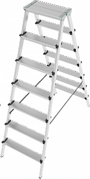 Стремянка алюминиевая двухсторонняя NV1120 артикул 1120207