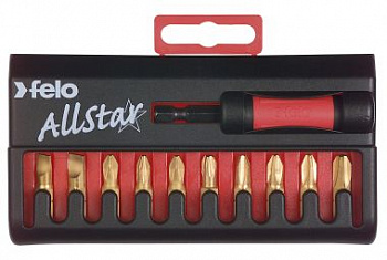 Набор бит AllStar С6,3х25 10 шт., серия 020 TIN FELO 020 901 76