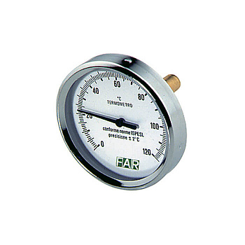 FAR  Термометр Ø80 мм 1/2” шкала 0-120°C  FA 2600