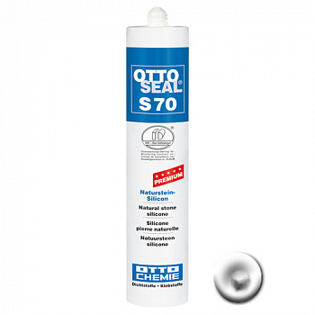 Нейтральный силиконовый герметик для камня и мрамора OTTOSEAL S70 PREMIUM С00 (прозрачный), 310мл