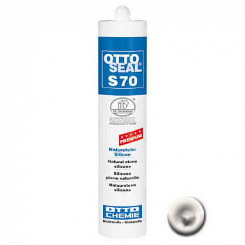 Нейтральный силиконовый герметик для камня и мрамора OTTOSEAL S70 PREMIUM С08 (жасмин), 310мл