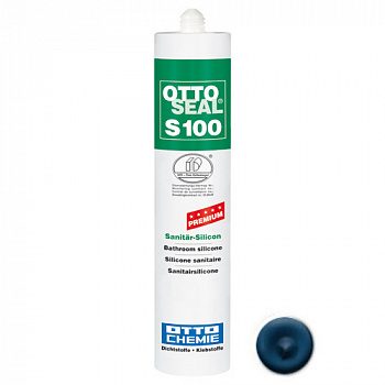 Профессиональный универсальный силиконовый герметик OTTOSEAL S100 PREMIUM С42 (сорентно-голубой), 300мл