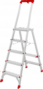 Профессиональная алюминиевая стремянка с площадкой 350×260 мм и органайзером NV 3135 артикул 3135105