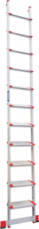 Индустриальная анодированная приставная лестница со ступенями 130 мм NV3217А артикул 3217111A