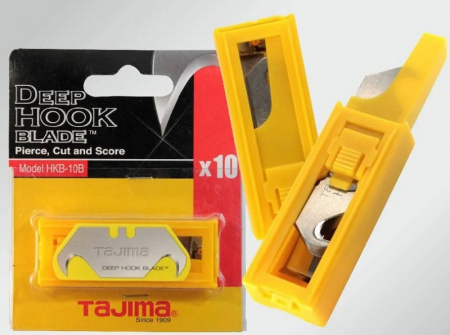 Лезвия TAJIMA, DEEP HOOK для ножей  VR101 /10 шт. в футляре HKB-10B
