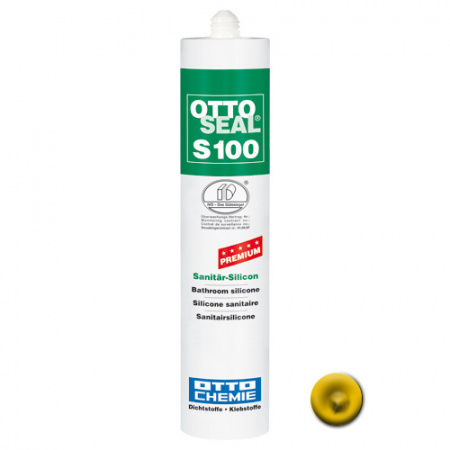Профессиональный универсальный силиконовый герметик OTTOSEAL S100 PREMIUM С19 (карри), 300мл