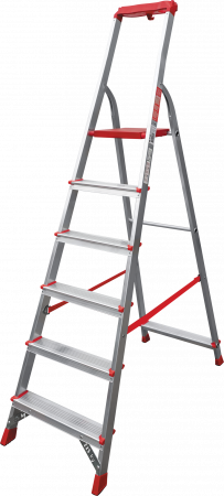 Профессиональная алюминиевая стремянка с органайзером NV 3115 артикул 3115106