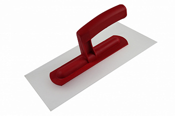 Пластиковая тёрка прозрачная 140x280 мм с красной ручкой COMENSAL